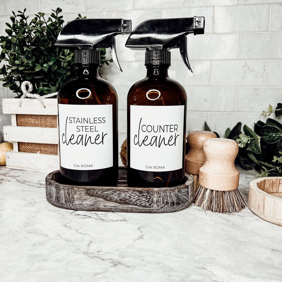 16oz Glass Cleaning Bottles with Customized Labels