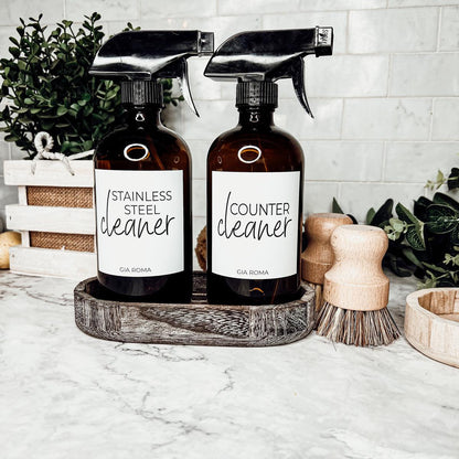 16oz Glass Cleaning Bottles with Customized Labels