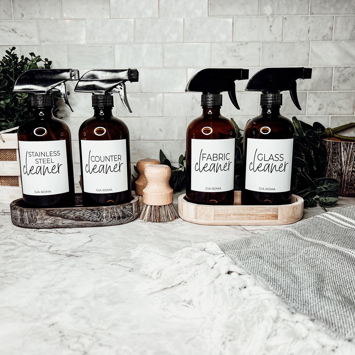 16oz Glass Cleaning Bottles with Customized Labels