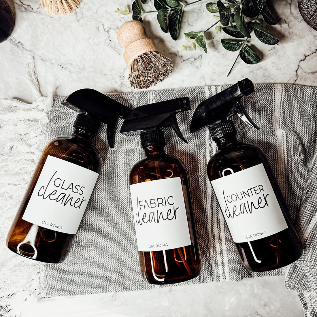 16oz Glass Cleaning Bottles with Customized Labels