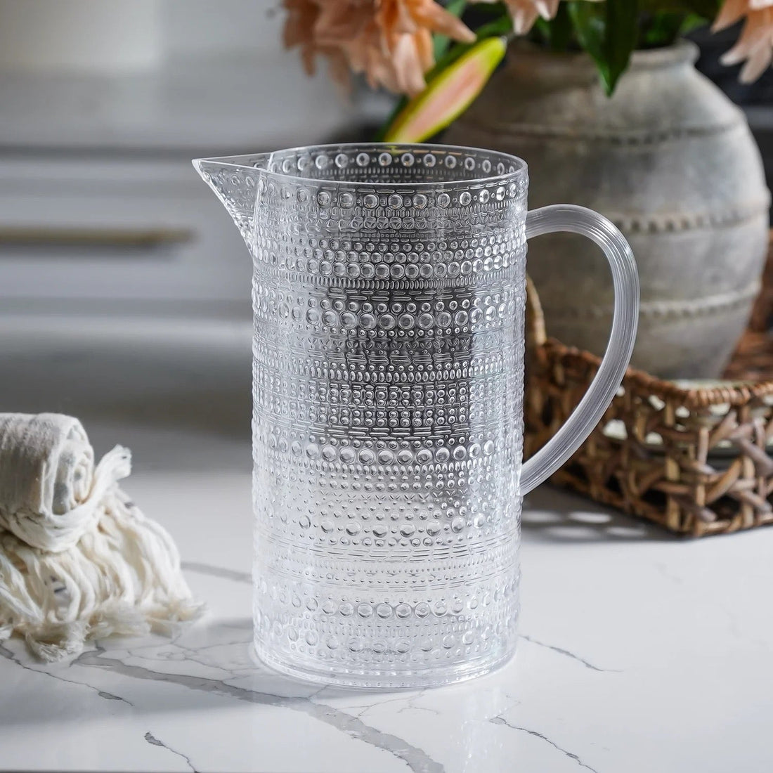 Clear Melamine Dot Drinkware Set | Complete Collection - 9 Pc Set