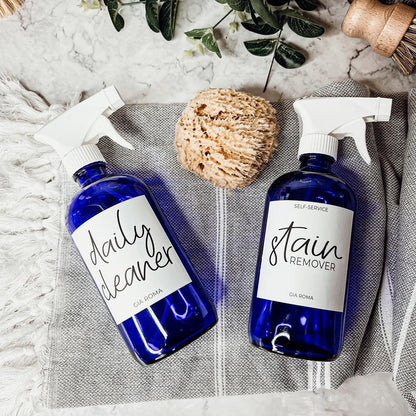 16oz Glass Cleaning Bottles with Customized Labels