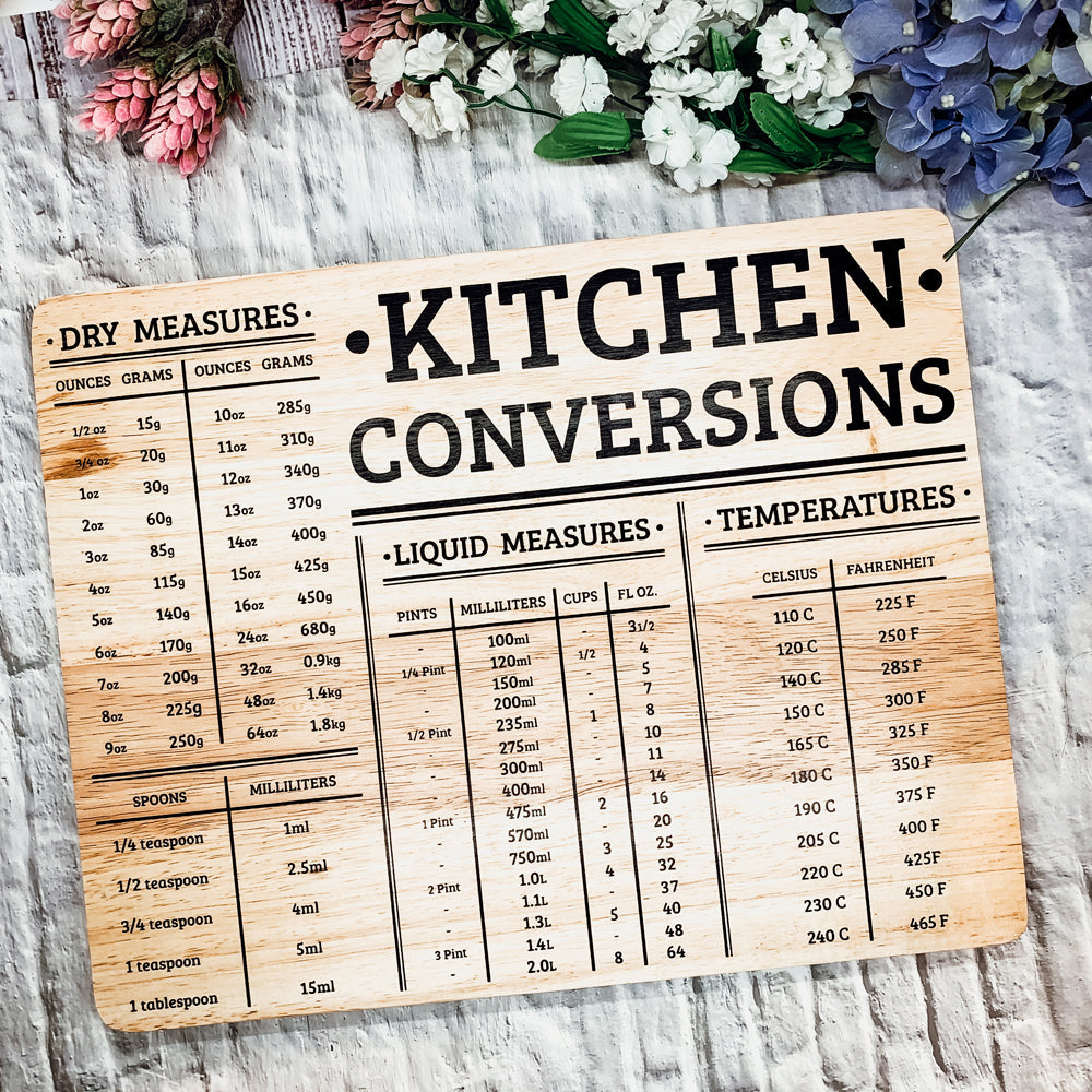 Bamboo Conversions Chart | 12.75x10"