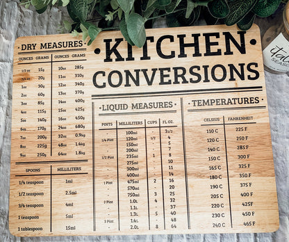 Bamboo Conversions Chart | 12.75x10"