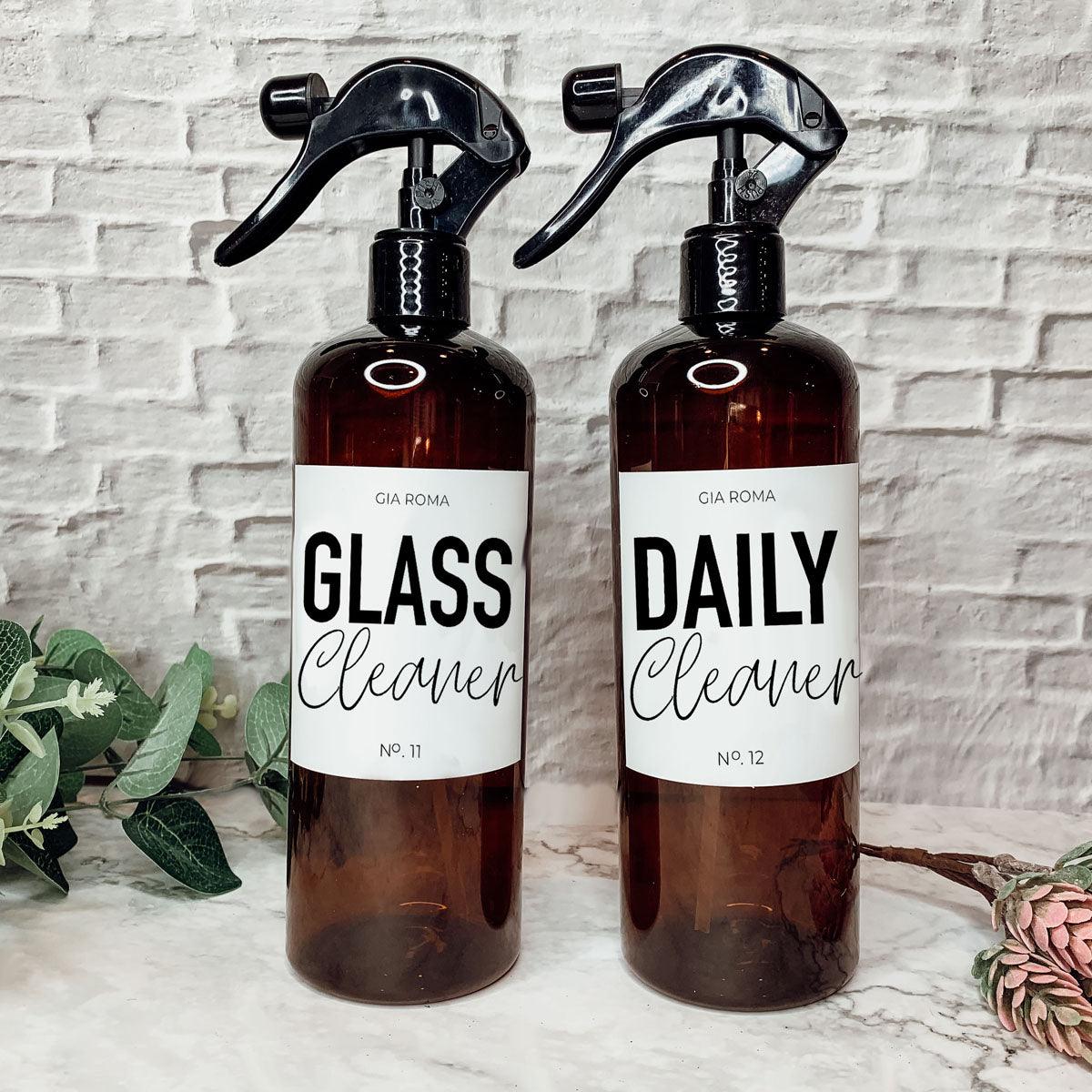 16oz Plastic Cleaning Bottles with Customized Labels