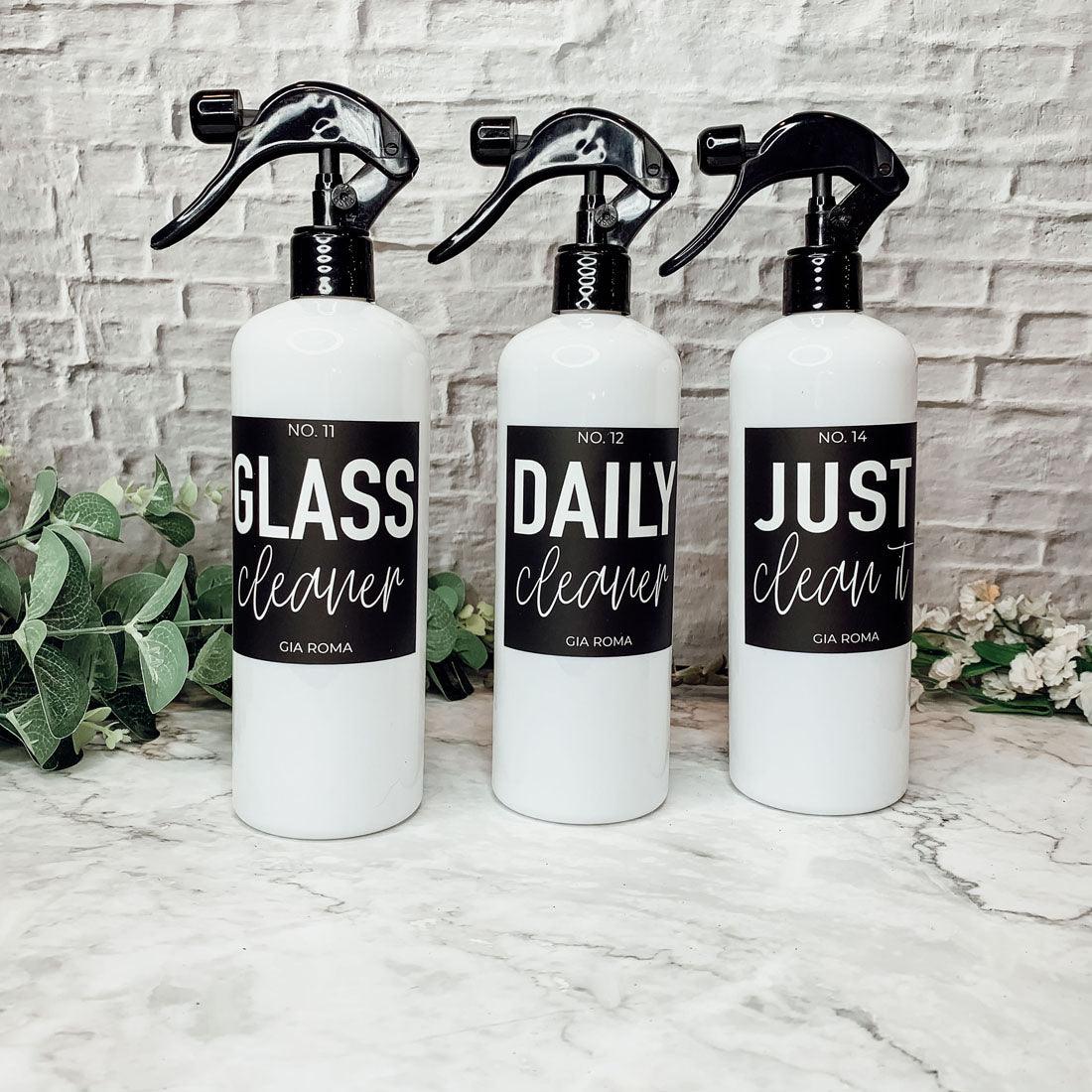 16oz Plastic Cleaning Bottles with Customized Labels