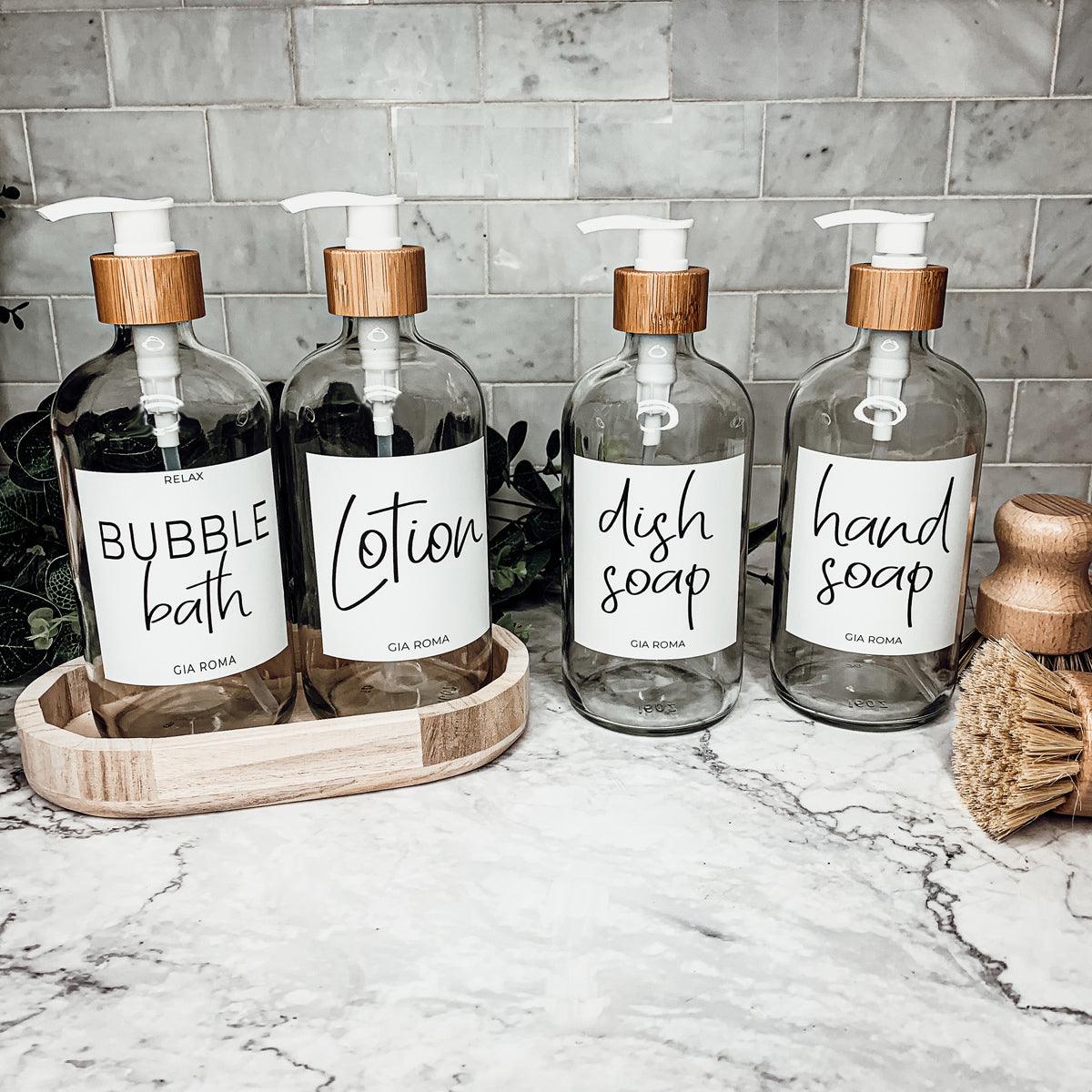 16oz Glass Bottles - Clear/White Label