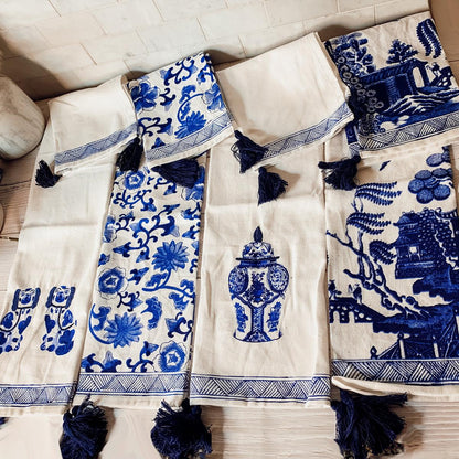 Blue Chinoiserie Tea Towels