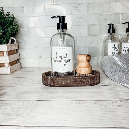 16oz Glass Bottles - Clear/White Label
