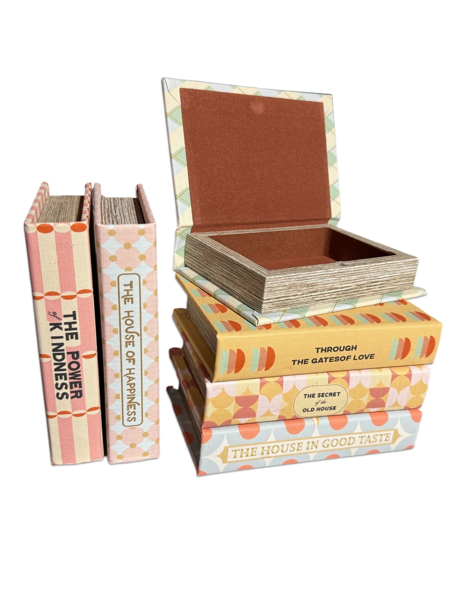 Mid-Century Retro Storage Book Boxes