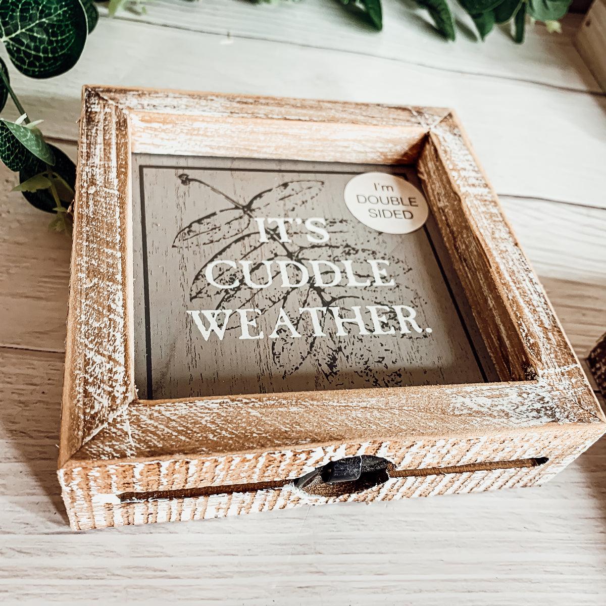 Hey Boo + Cuddle | Double-Sided Wood Sign