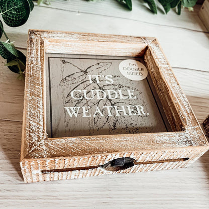 Hey Boo + Cuddle | Double-Sided Wood Sign