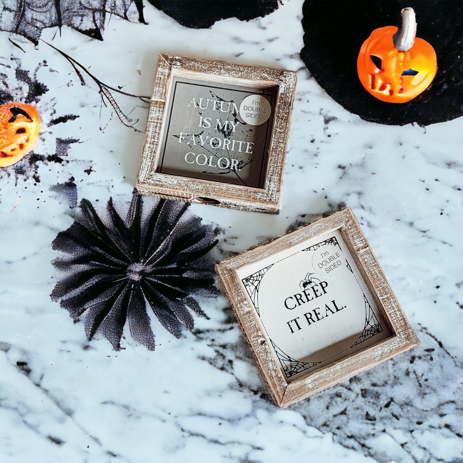 Creep + Autumn | Double-Sided Wood Sign