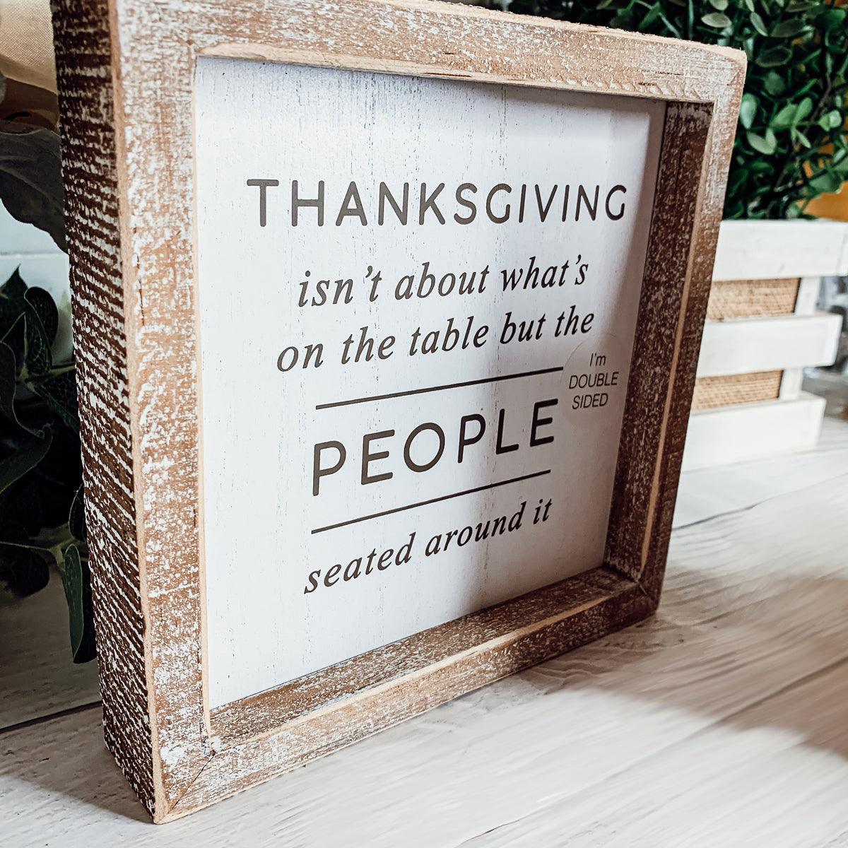 Trick + Thanksgiving | Double-Sided Wood Sign