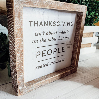 Trick + Thanksgiving | Double-Sided Wood Sign