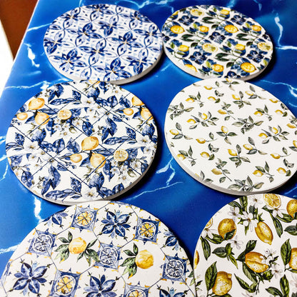 Coasters - Mediterranean Lemon, PRE-ORDER