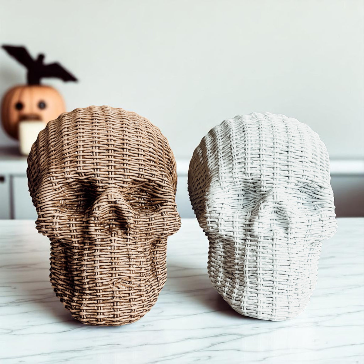Skull Me - Rattan Resin Skull
