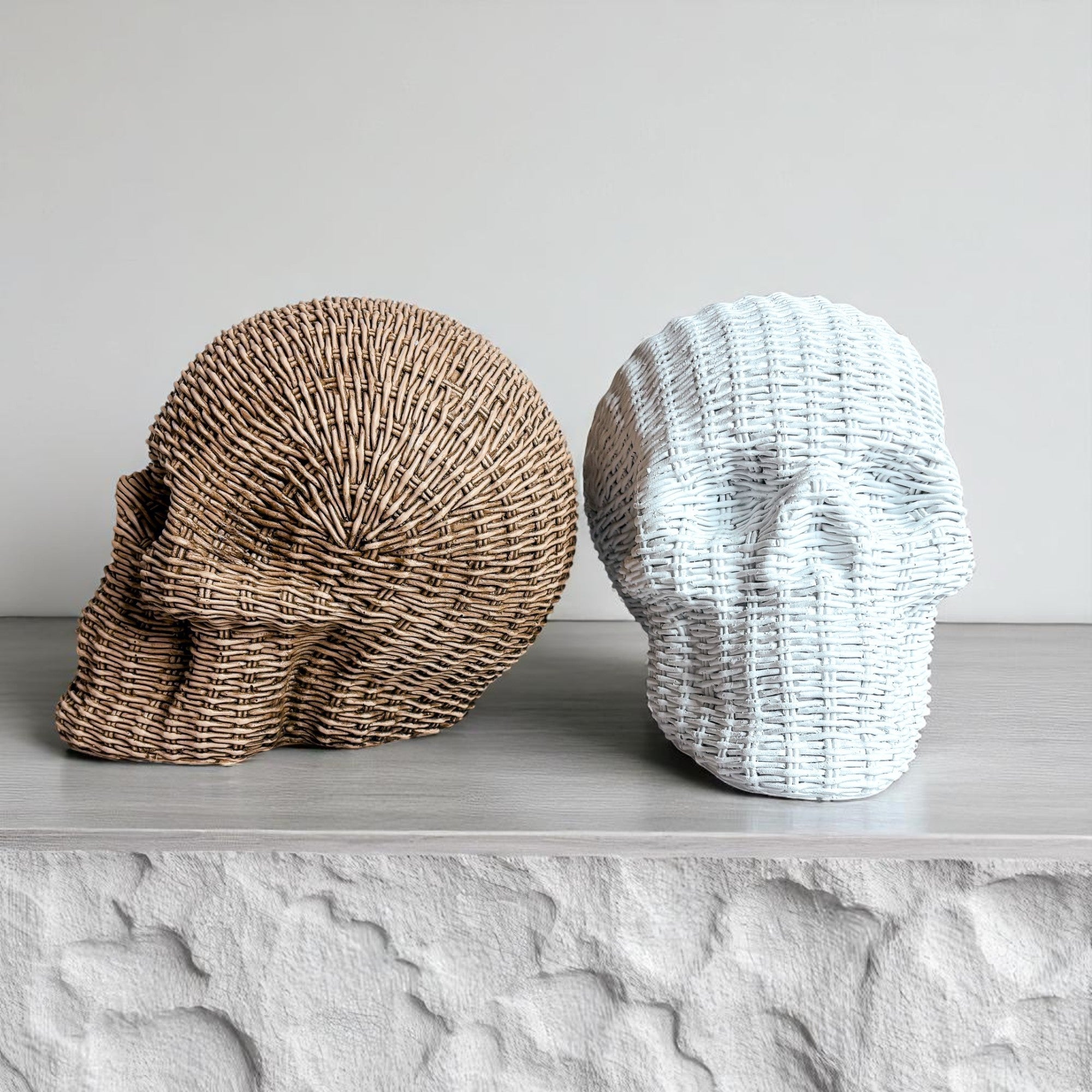 Skull Me - Rattan Resin Skull