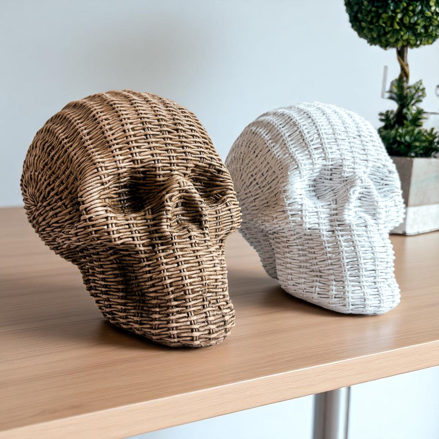 Skull Me - Rattan Resin Skull