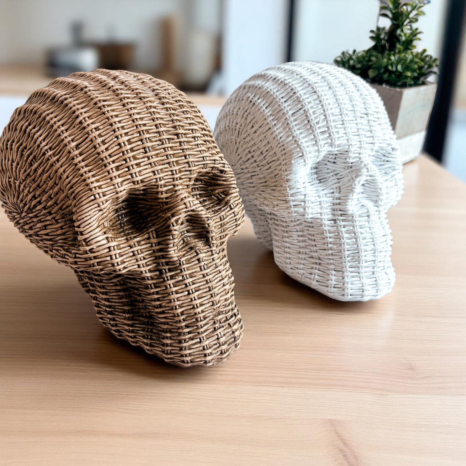 Skull Me - Rattan Resin Skull