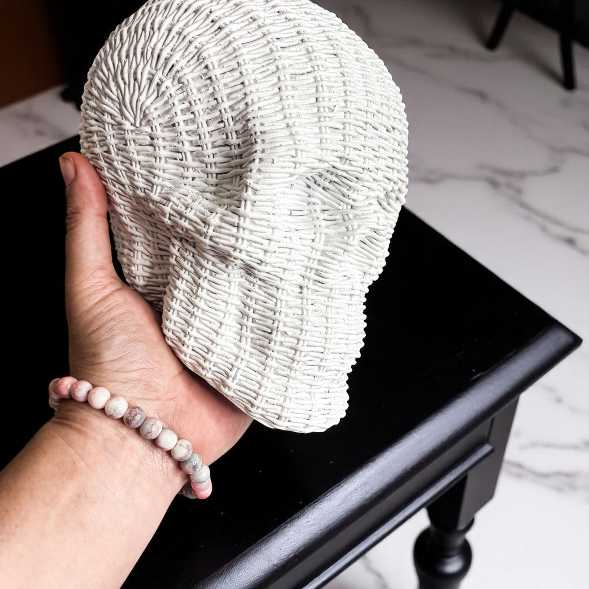 Skull Me - Rattan Resin Skull
