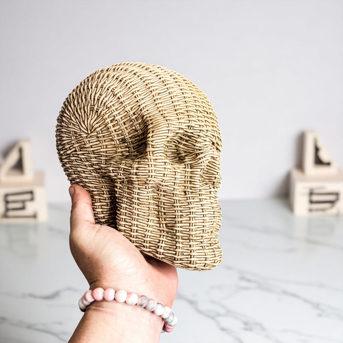 Skull Me - Rattan Resin Skull