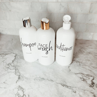 16oz Plastic Bottles - White|White Label