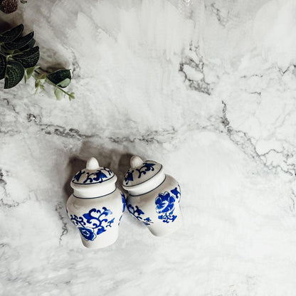 Blue and White Mini Ginger Jar Shakers