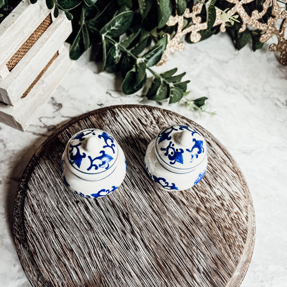 Blue and White Mini Ginger Jar Shakers