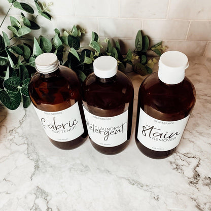 16oz Soap Bottles- Glass Amber|White Label