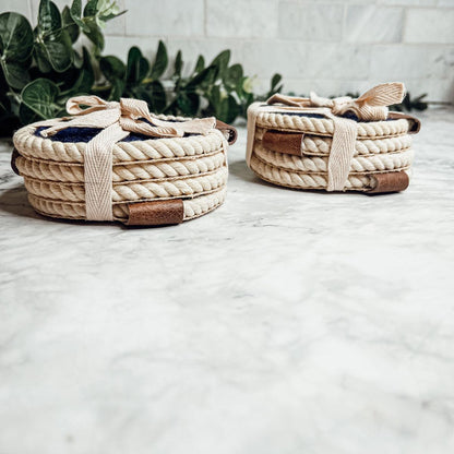 Nautical Rope Braided Coasters - Set of 4