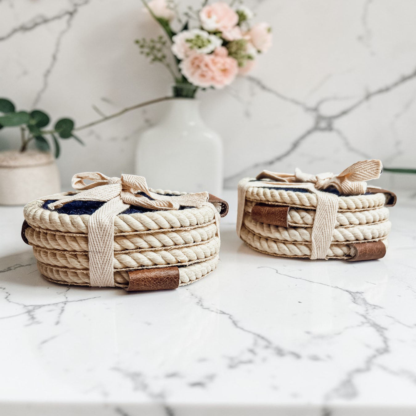 Nautical Rope Braided Coasters - Set of 4