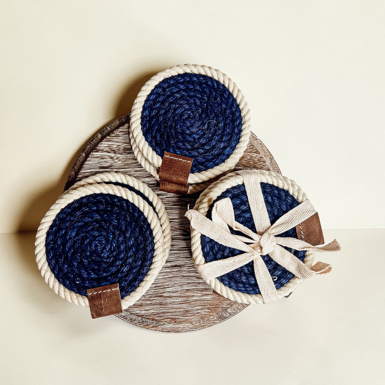 Nautical Rope Braided Coasters - Set of 4