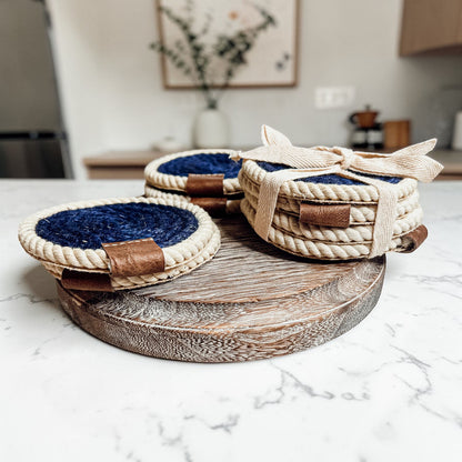 Nautical Rope Braided Coasters - Set of 4