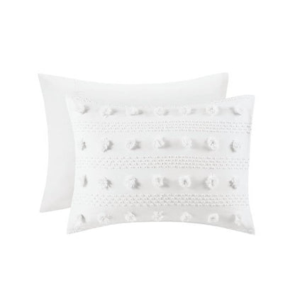 Twin/Twin XL 2-Piece Ivory Pompom Microfiber Comforter Set