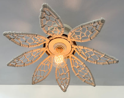 Boho Flower Light Fixture - Ivory
