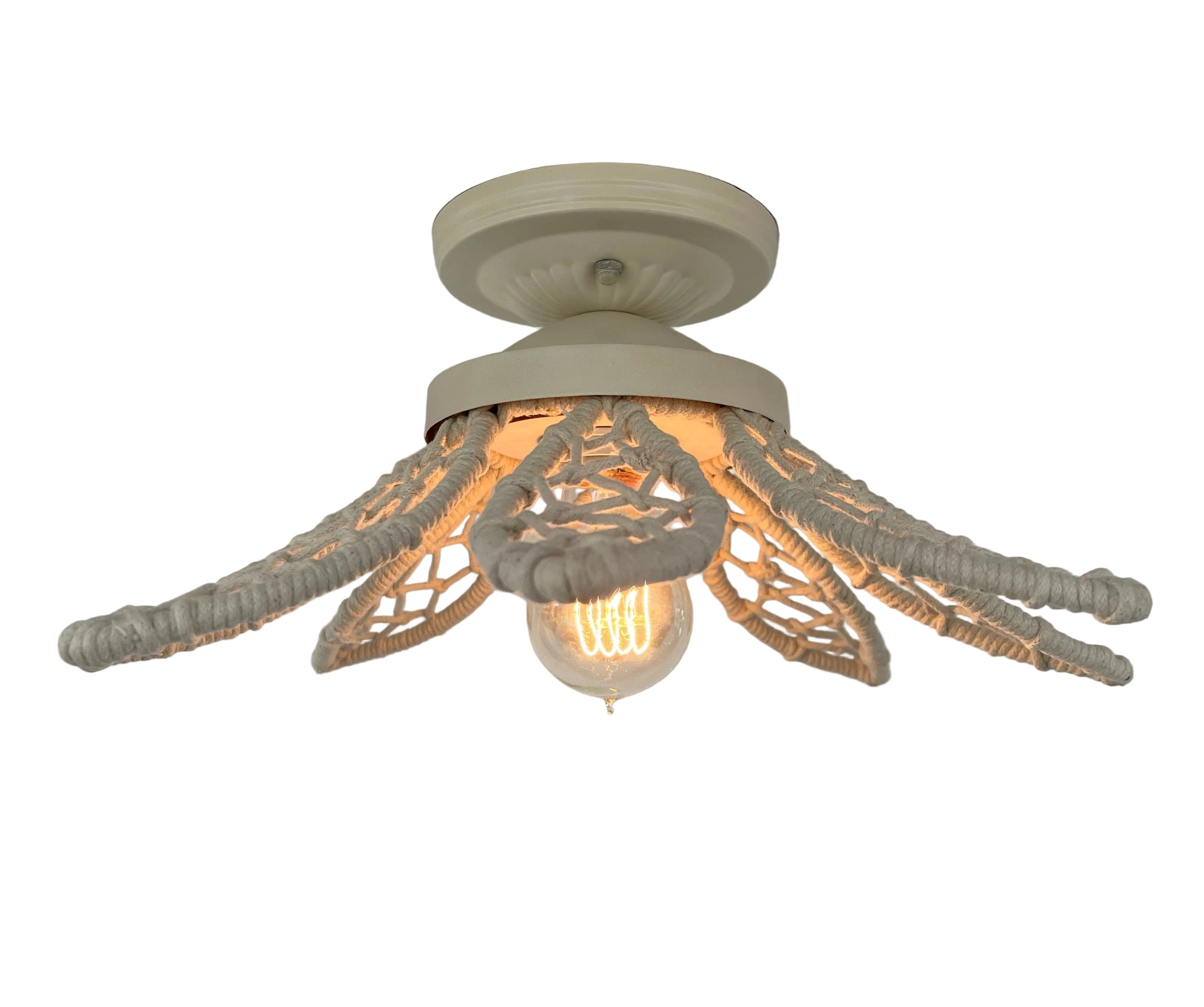 Boho Flower Light Fixture - Ivory