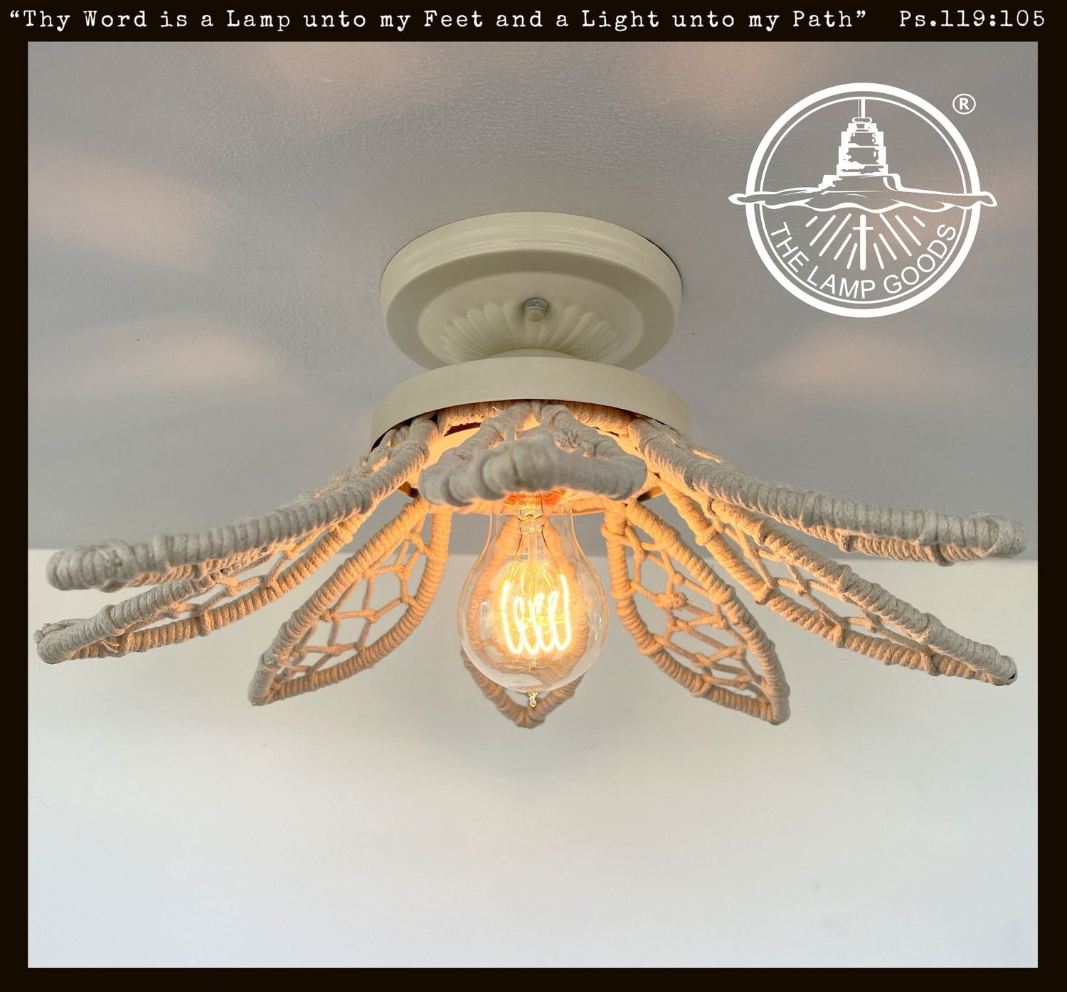 Boho Flower Light Fixture - Ivory