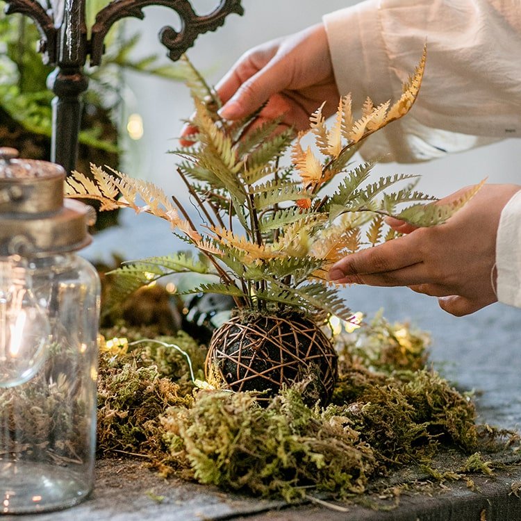 Fern Ball Faux Plant