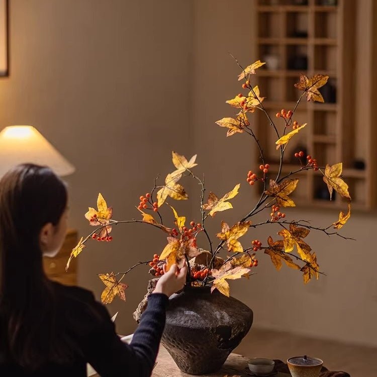 Autumn Maple Berry Branch - 49.2 inch