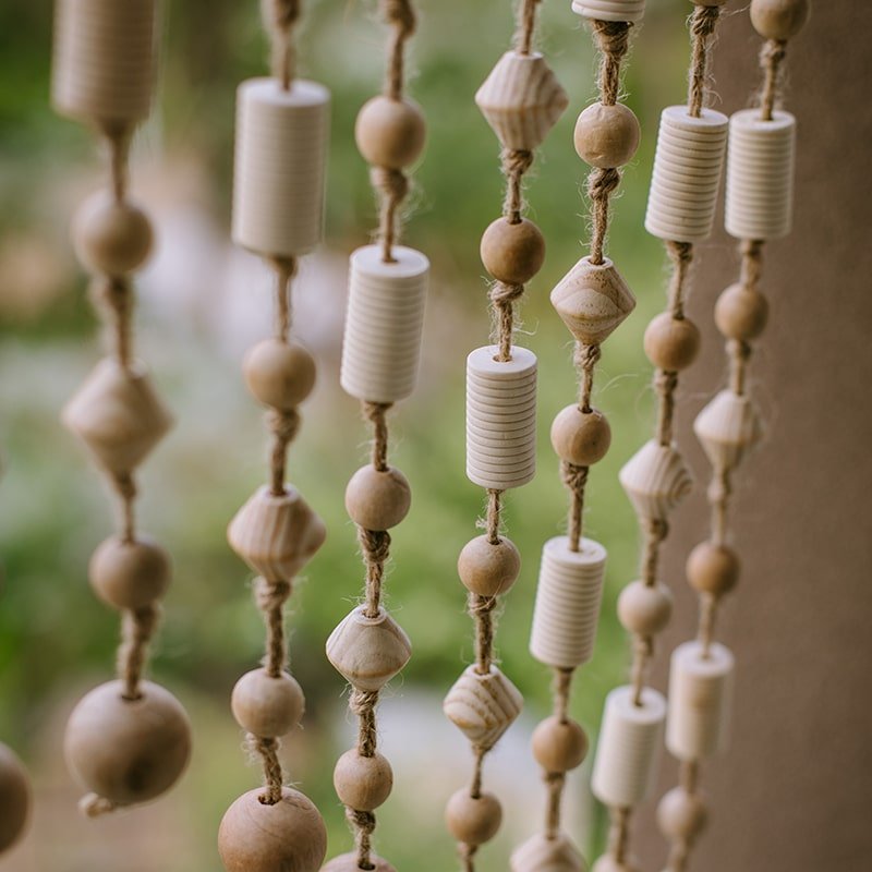 Wood Beaded Door/Window Curtain