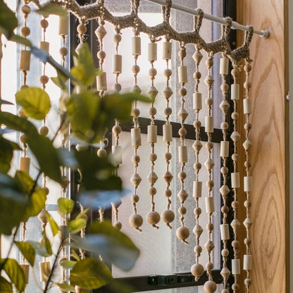 Wood Beaded Door/Window Curtain