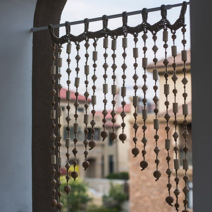 Wood Beaded Door/Window Curtain