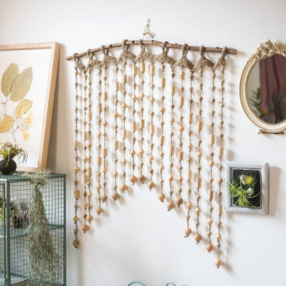 Wood Beaded Door/Window Curtain