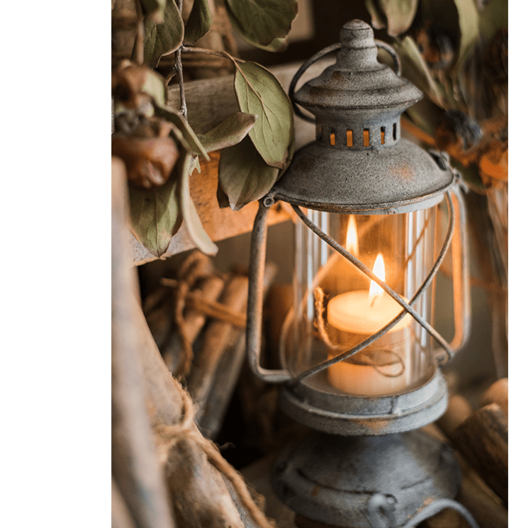 Restoration Antique Lantern Candle Holders