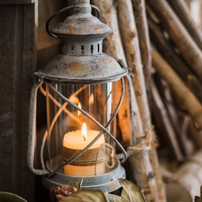 Restoration Antique Lantern Candle Holders