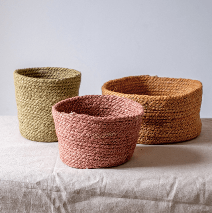 Cotton Rope Woven Basket Desktop Organizers