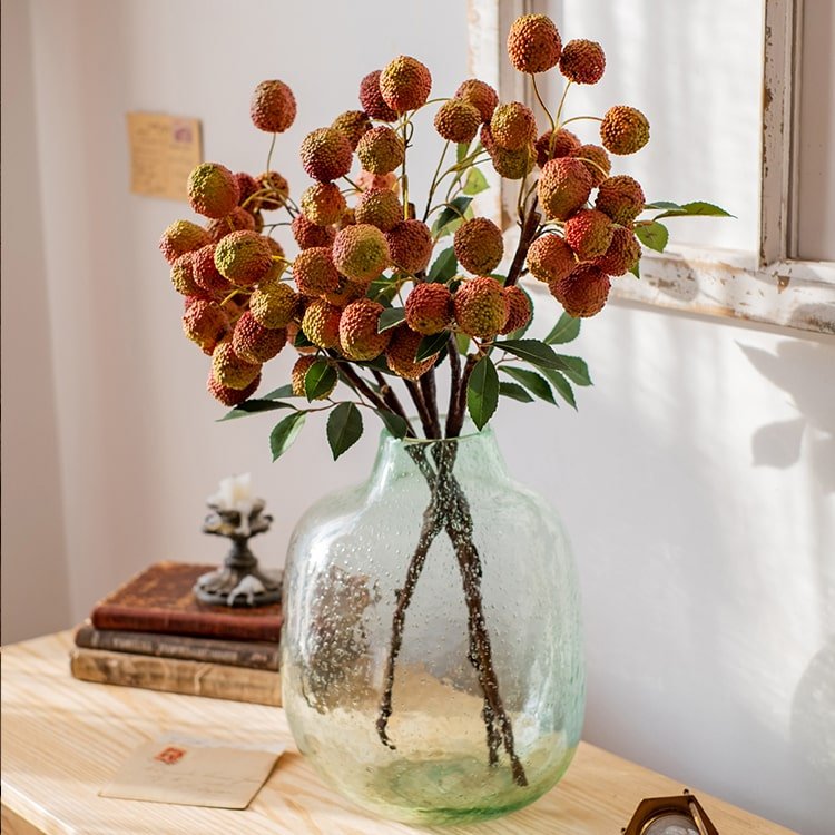 Artificial Fruit Lychee Stem - 27 inch