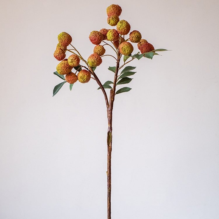 Artificial Fruit Lychee Stem - 27 inch