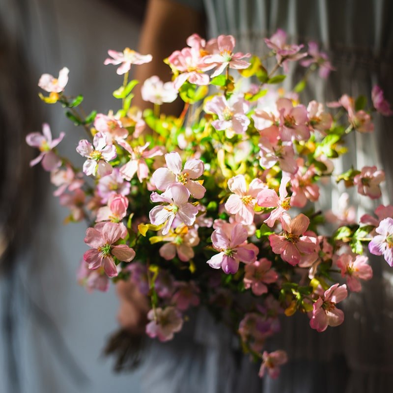Silk Faux Gaura Stem in Pink or Purple - 20"